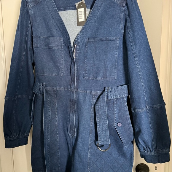 Stylish Blue Denim Romper Plus Size NWT 3XL (18W - 20W) - Picture 4 of 6